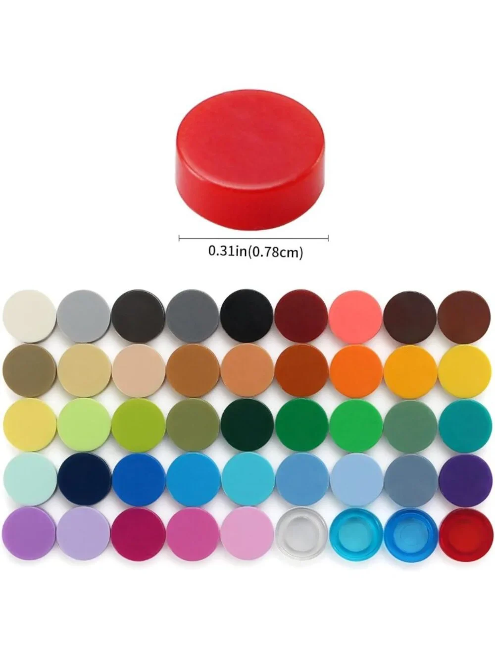 Bulk 4600PCS 1x1 Round Flat Building Tiles - 46 Vibrant Colors for Creative Fun